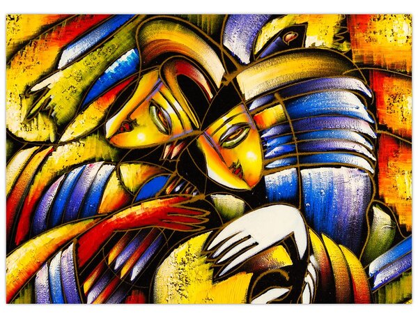 Obraz - Olejomalba, milenci (70x50 cm)