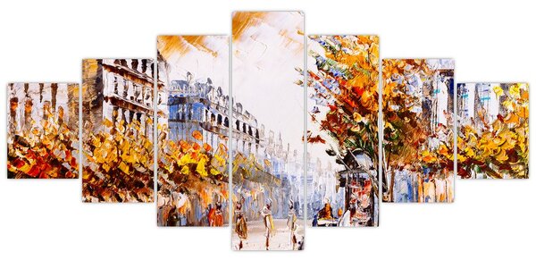 Obraz - Ulice v Paříži (210x100 cm)