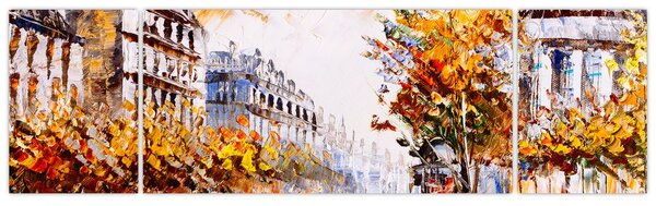 Obraz - Ulice v Paříži (170x50 cm)