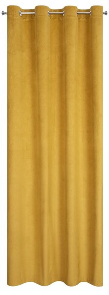 ZATEMŇOVACÍ ZÁVĚS NA KROUŽCÍCH LILI 140X250 CM MEDOVÁ
