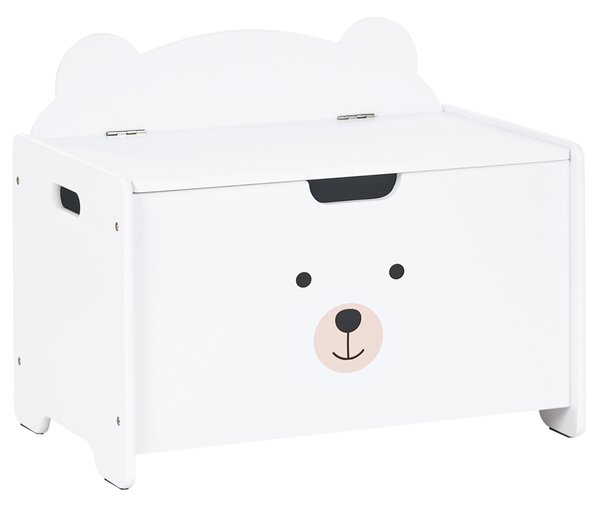 Skříňka na hračky MIMILI 48 cm Bílá s lavičkou
