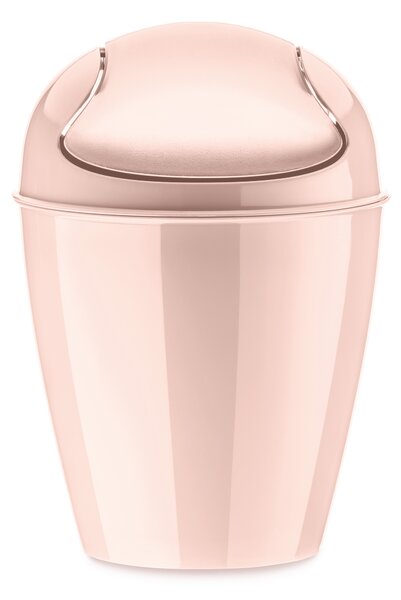 DEL XXS stolní odpadkový koš s poklopem0,9l KOZIOL (barva-růžová)