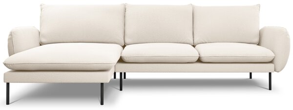 -25 % Dny MOMENTI– Cosmopolitan Design Béžová bouclé rohová pohovka Vienna 255 cm, levá