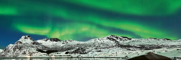 DIMEX | Fototapeta do kuchyně Aurora KI-180-139 | 180 x 60 cm | zelená, modrá, bílá, černá