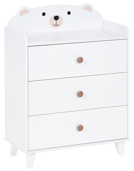 Komoda se 3 zásuvkami MIMILI 79 cm Bílá