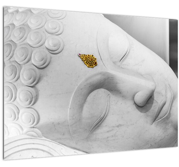 Obraz - Bílý Buddha (70x50 cm)