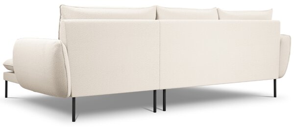 -25 % Dny MOMENTI– Cosmopolitan Design Béžová bouclé rohová pohovka Vienna 255 cm, pravá