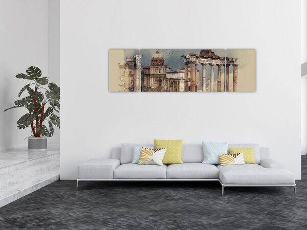 Obraz - Forum Romanum, Řím, Itálie (170x50 cm)