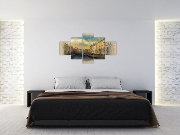 Obraz - Řeka Moyka, Petrohrad, Rusko (125x70 cm)