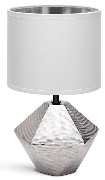 Aigostar B.V. Aigostar - Stolní lampa 1xE14/40W/230V stříbrná/bílá AI0173