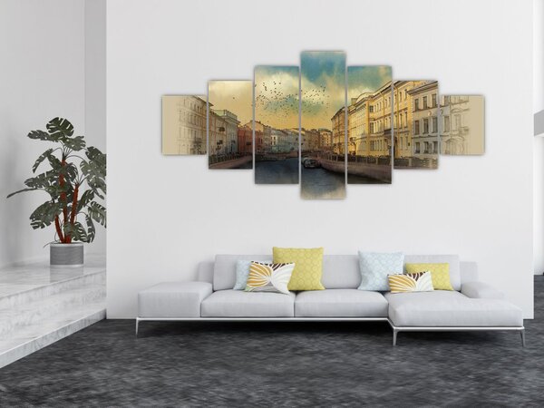 Obraz - Řeka Moyka, Petrohrad, Rusko (210x100 cm)