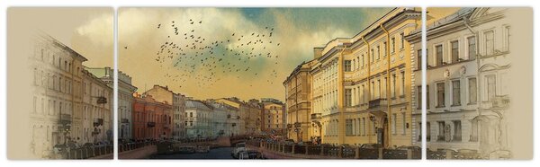 Obraz - Řeka Moyka, Petrohrad, Rusko (170x50 cm)