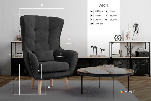 Eltap křeslo ARTI + potahový materiál: standard