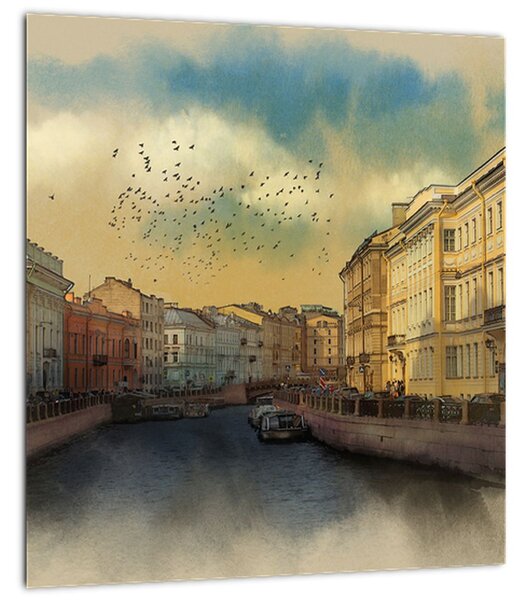 Obraz - Řeka Moyka, Petrohrad, Rusko (30x30 cm)