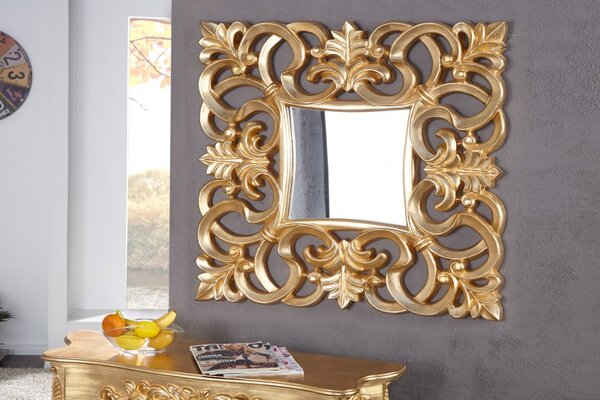 Zrcadlo VENI 75x75 cm – zlatá