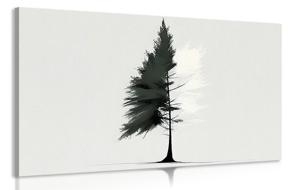 Obraz minimalistický jehličnatý strom