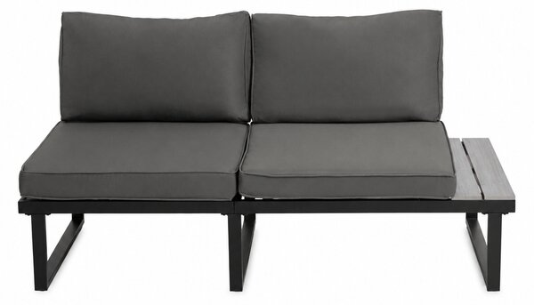 Furnigo Zahradní kovový set Malaga - černý/antracit podušky