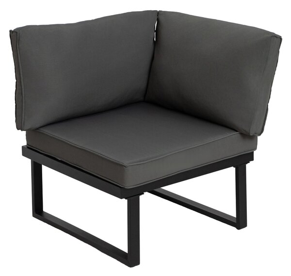 Furnigo Zahradní kovový set Malaga - černý/antracit podušky
