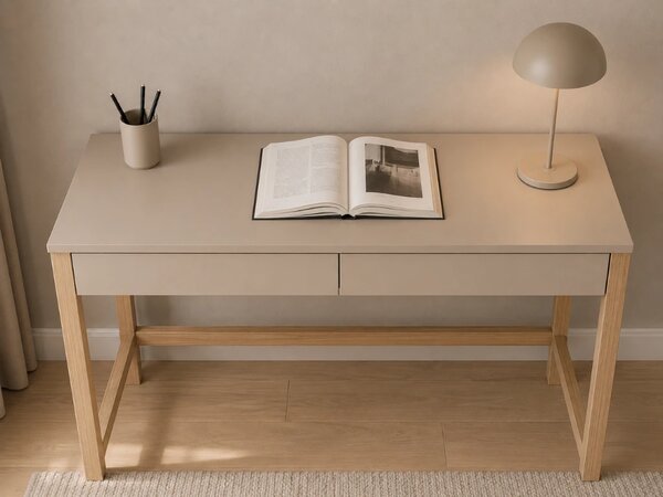 Psací stůl do dětského pokoje MODEL - Pastelově růžová, 120x60 cm