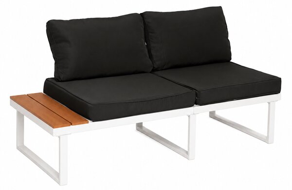 Furnigo Zahradní kovový set Malaga - bílý/antracit polštáře