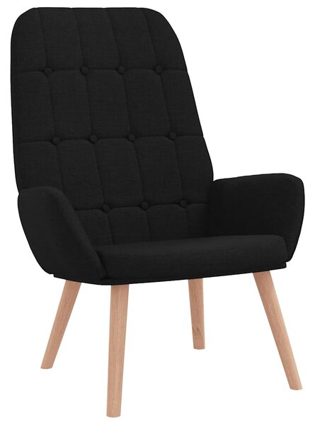 Relaxační křeslo s podnožkou černé textil 3315153
