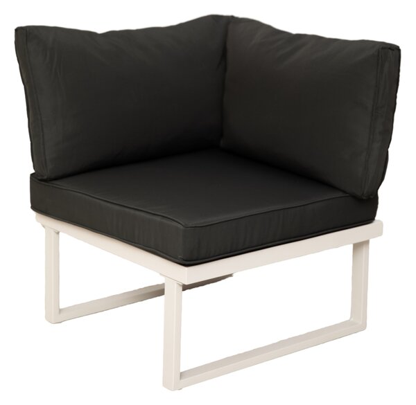 Furnigo Zahradní kovový set Malaga - bílý/antracit polštáře