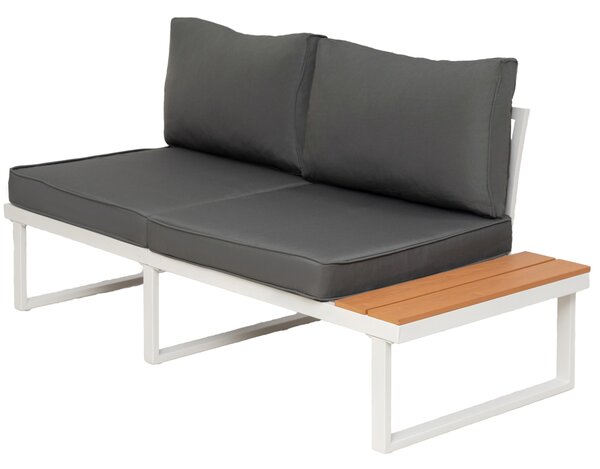 Furnigo Zahradní kovový set Malaga - bílý/antracit polštáře