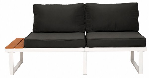 Furnigo Zahradní kovový set Malaga - bílý/antracit polštáře