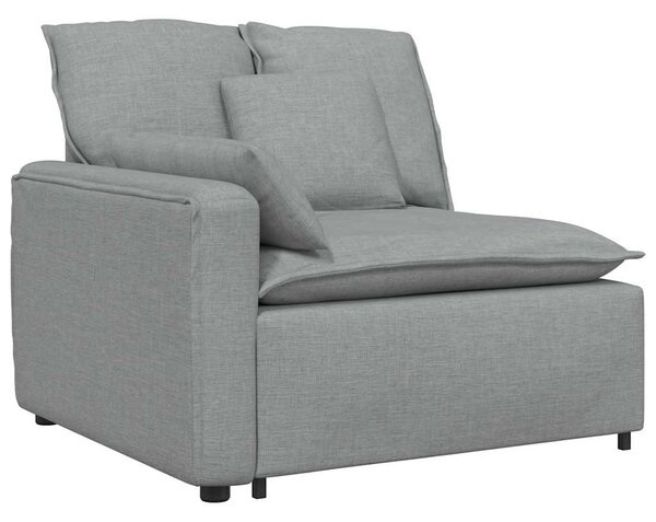 Modulární pohovka s polštáři textil světle šedá 3321147