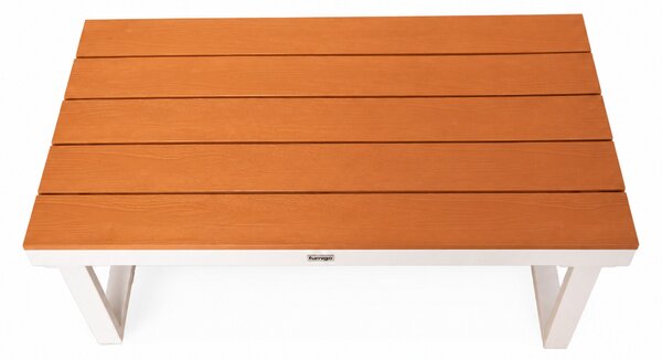 Furnigo Zahradní kovový set Malaga - bílý/antracit polštáře