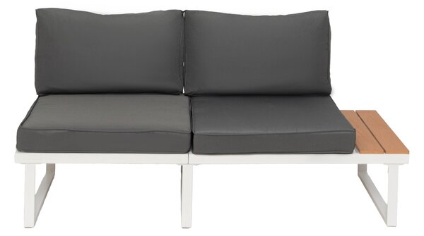 Furnigo Zahradní kovový set Malaga - bílý/antracit polštáře