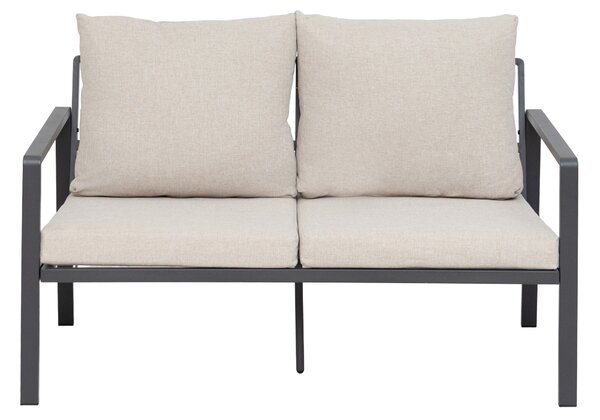 Furnigo Zahradní kovový set Valencia - antracit/béžové polštáře
