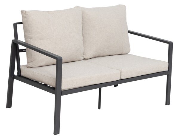 Furnigo Zahradní kovový set Valencia - antracit/béžové polštáře