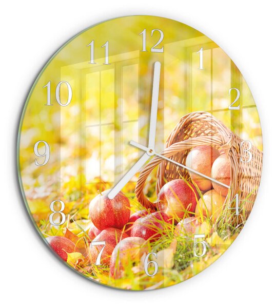 Skleněné hodiny na stěnu Jablka zsob-fi30-00089792
