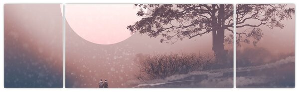 Obraz - Zamilovaný pár (170x50 cm)