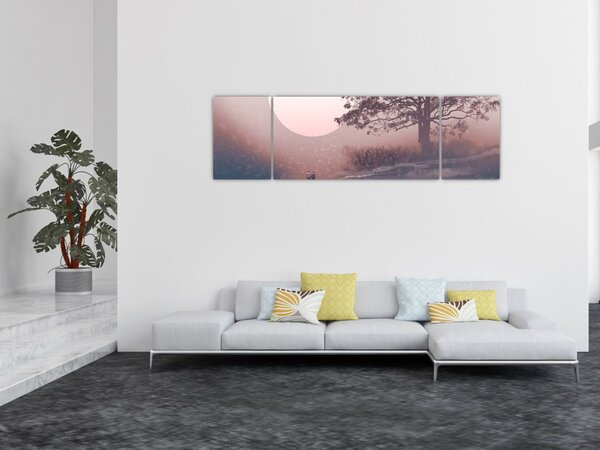 Obraz - Zamilovaný pár (170x50 cm)