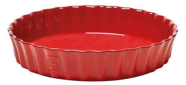 Hluboká koláčová forma - průměr 24 cm, červená Emile Henry (Barva-červená - granátová)