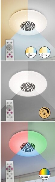 Rabalux 5364-LED RGB Stmívatelné stropní svítidlo OPHELIA LED/24W/230V Wi-Fi +DO
