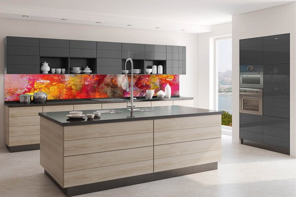 DIMEX | Fototapeta do kuchyně Abstraktní zeď KI-350-160 | 350 x 60 cm | vícebarevná