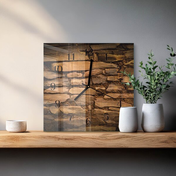 Skleněné hodiny na stěnu Kameny zskc-30x30-00180923