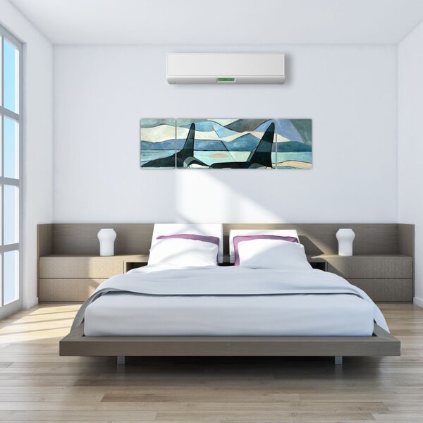 Obraz - Kosatky (170x50 cm)