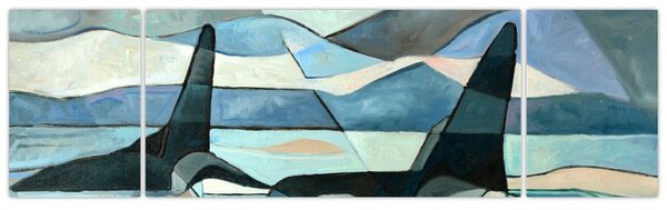 Obraz - Kosatky (170x50 cm)
