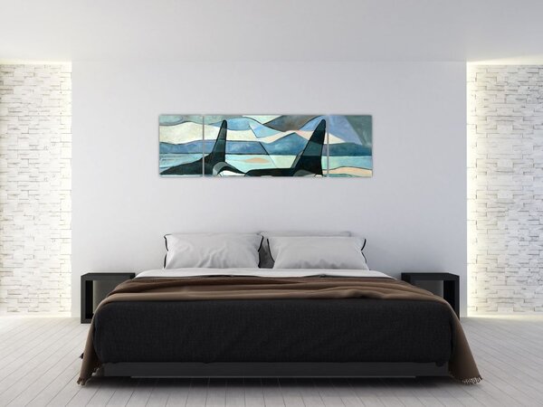 Obraz - Kosatky (170x50 cm)