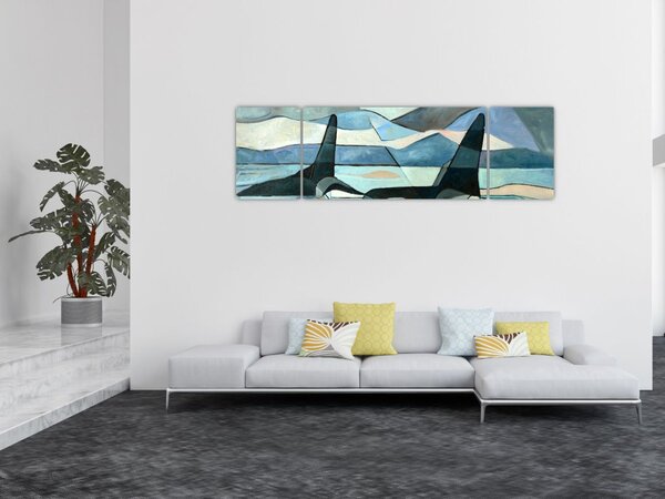 Obraz - Kosatky (170x50 cm)