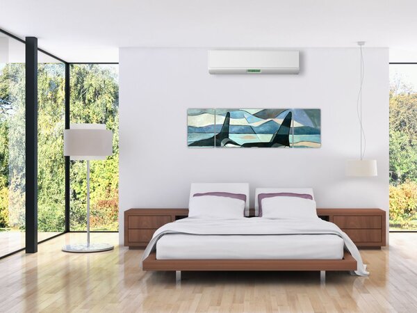 Obraz - Kosatky (170x50 cm)