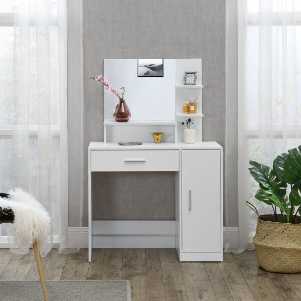 FurniGO Toaletní stolek Zoey - bílý