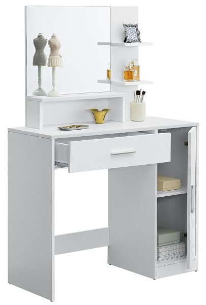 FurniGO Toaletní stolek Zoey - bílý