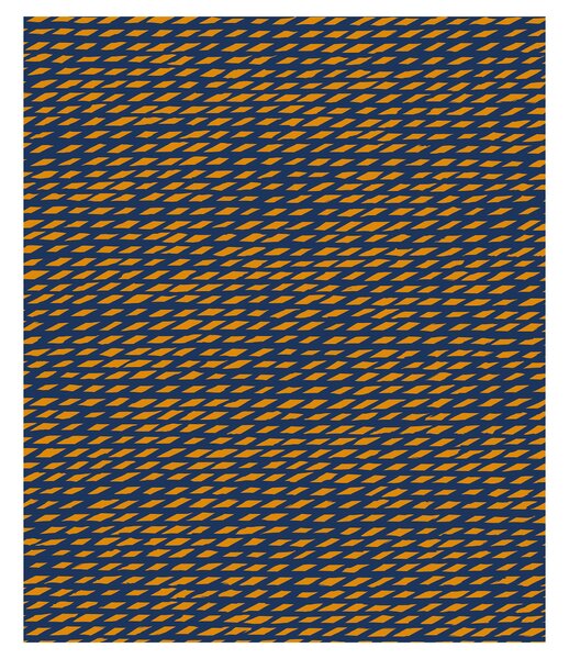 Flícová deka Tuned Mesh 180 x 150 cm Present Time * (Barva-modrá / oranžová)