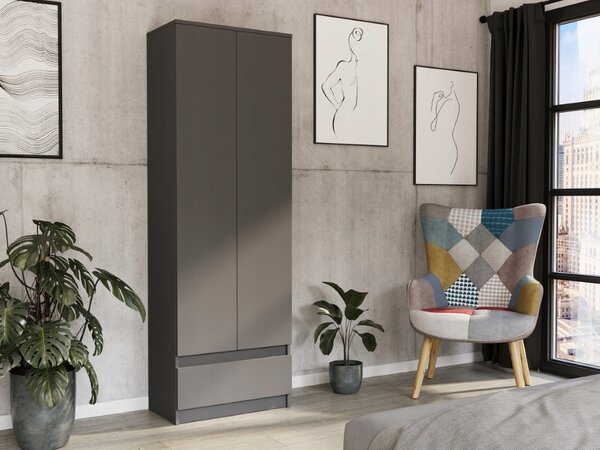 Skříň Framire Modern 60 x 180 x 35 cm antracit