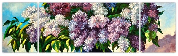 Obraz - Kytice šeříků (170x50 cm)